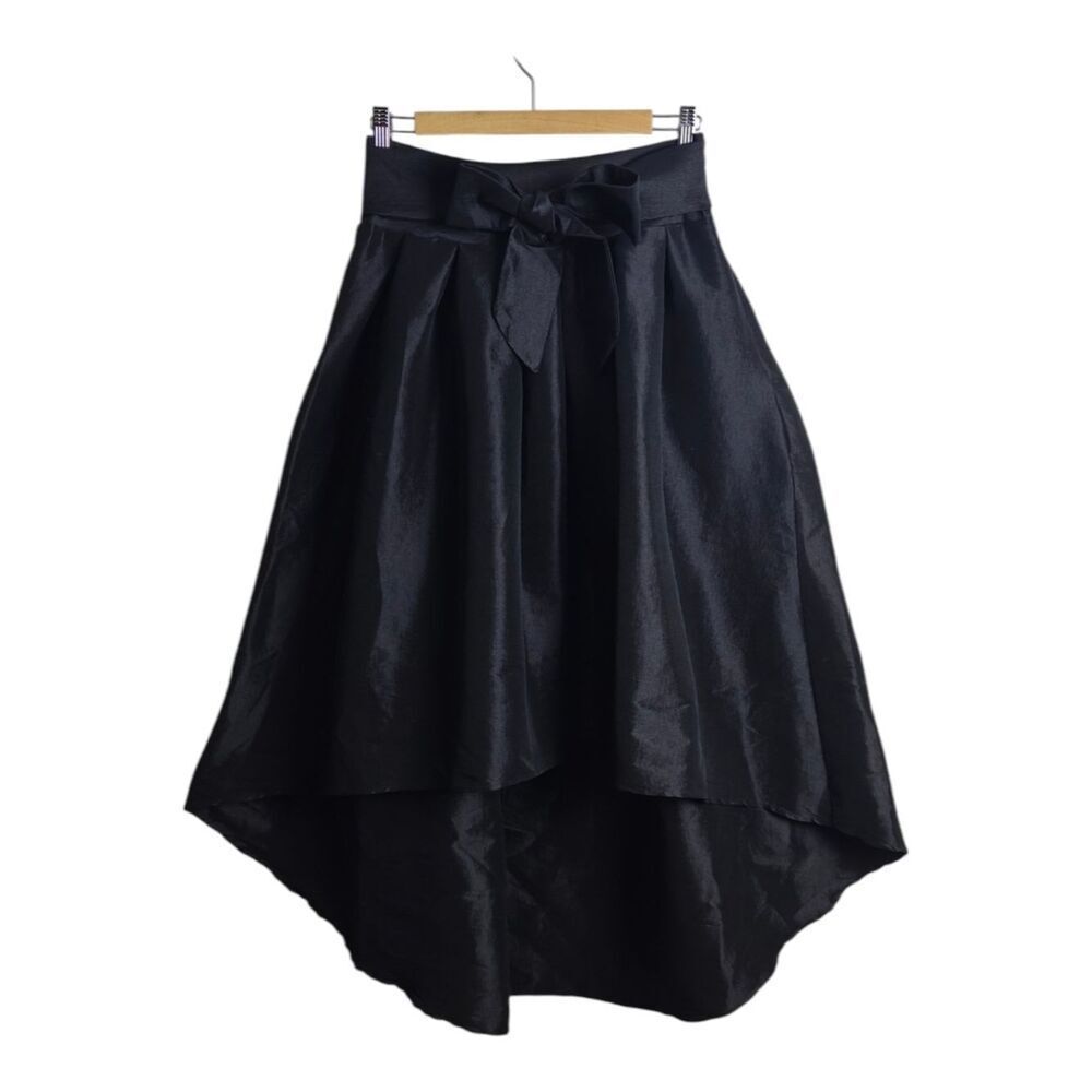 Haute Monde Black High-Low Tie-Waist Skirt